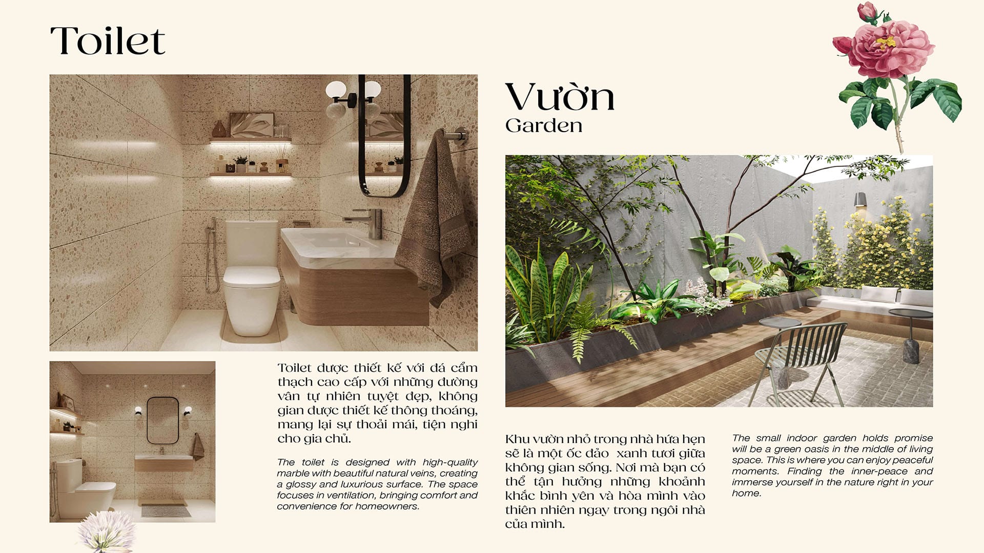 Thiết Kế Toilet - Vườn - Nhà Mẫu The Meadow Gamuda Land